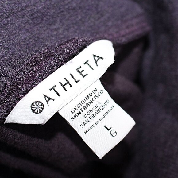 Athleta - Balance Cinch Turtleneck Sweatshirt in Crocus Violet Heather, L - Picture 6 of 11
